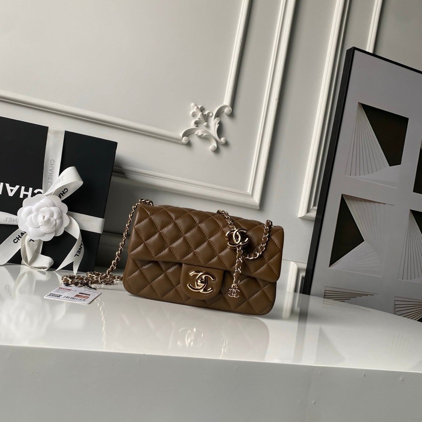 Sac Chanel Classique Matelassé Gold Edition – Rose, Blanc & Camel