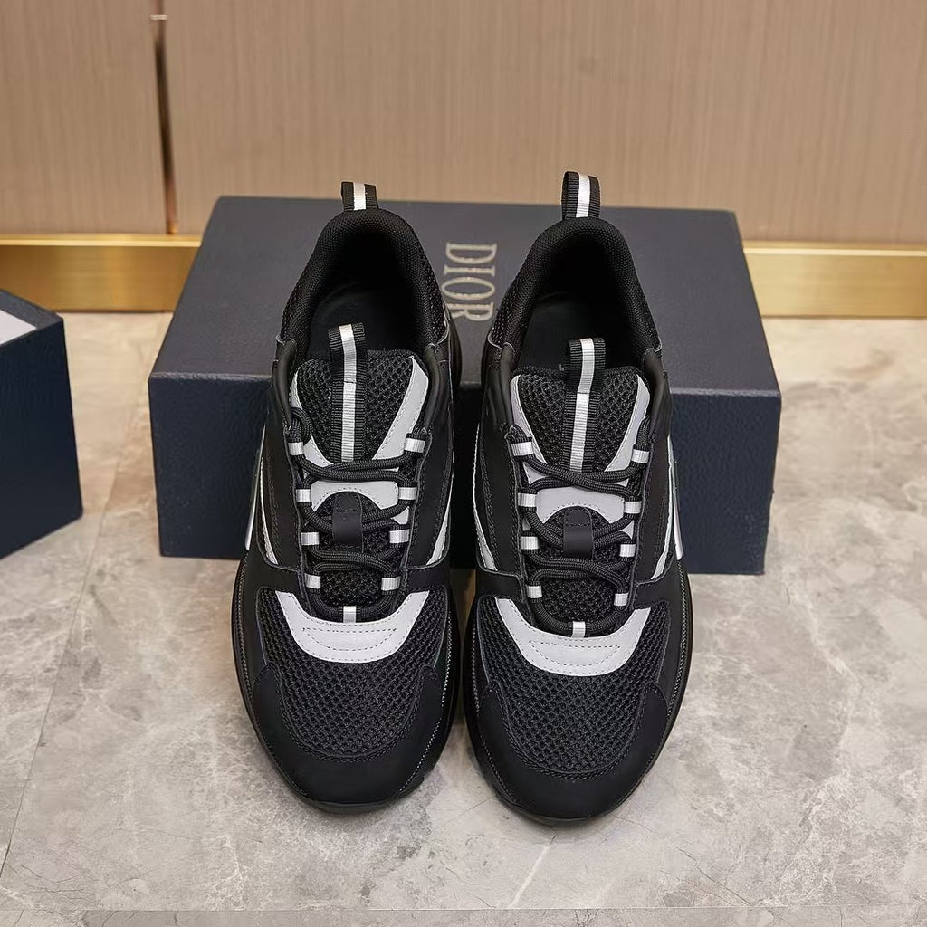Sneakers Premium Noir & Argent – Style Urbain Luxe