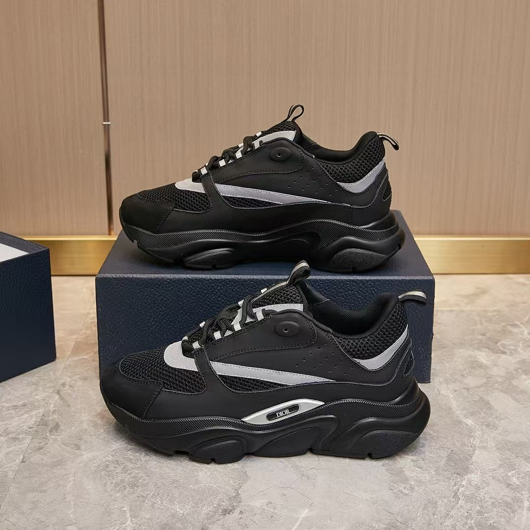 Sneakers Premium Noir & Argent – Style Urbain Luxe