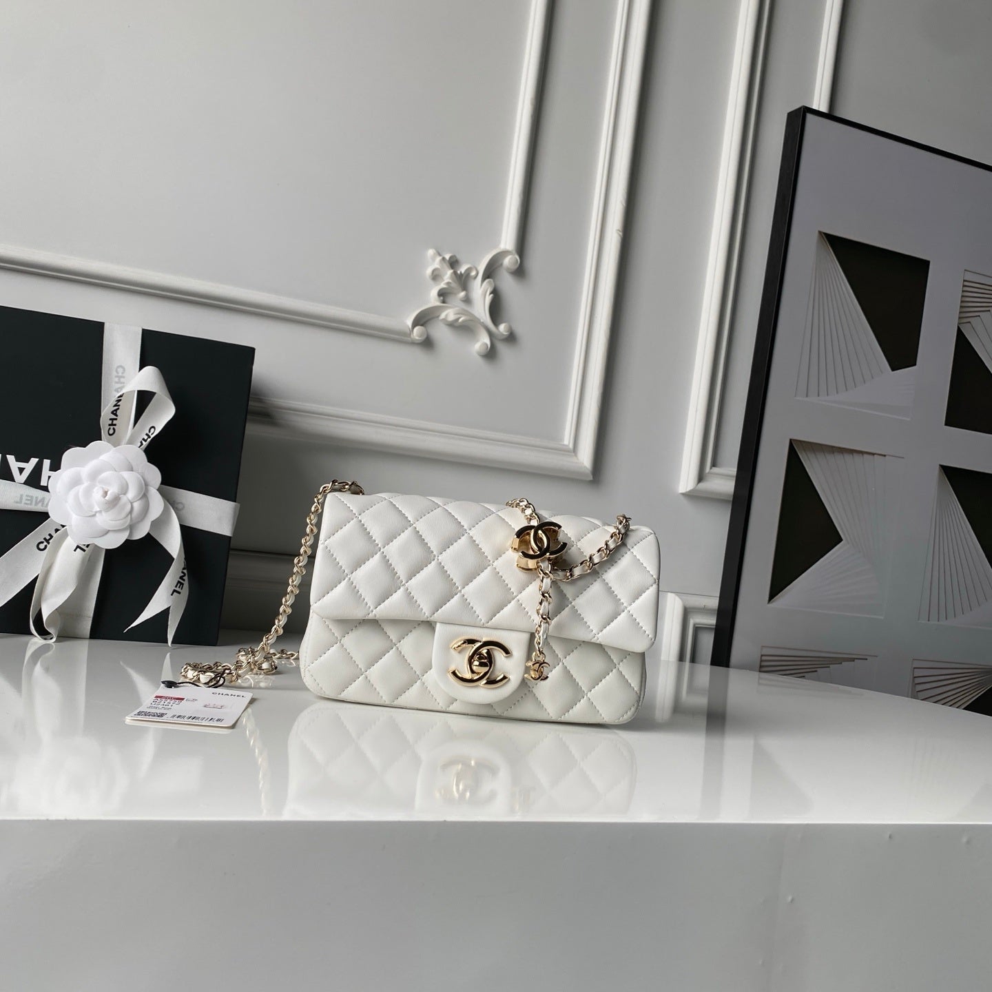 Sac Chanel Classique Matelassé Gold Edition – Rose, Blanc & Camel