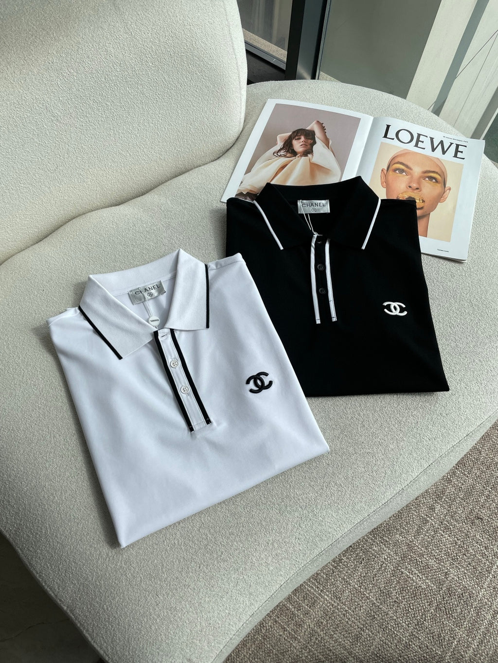 Polo Chanel Homme/Femme Premium – Noir & Blanc