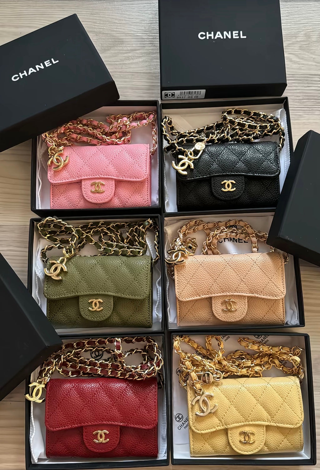 Mini Sac Chanel Premium Chaîne Gold – Collection Multicolore