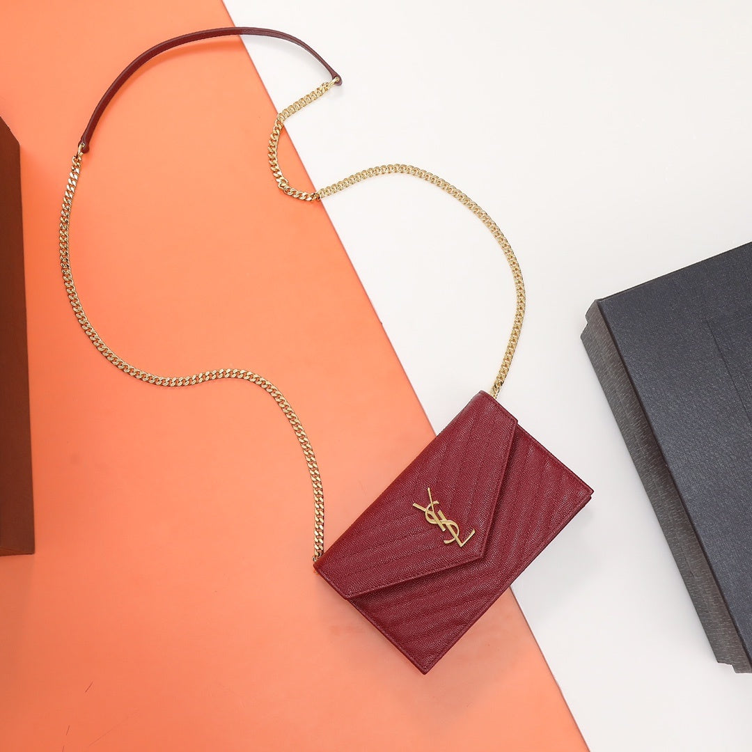 Pochette Femme Yves Saint Laurent Chaîne Dorée ✨