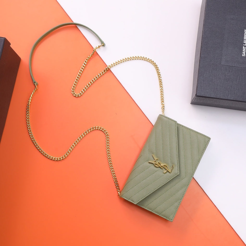 Pochette Femme Yves Saint Laurent Chaîne Dorée ✨