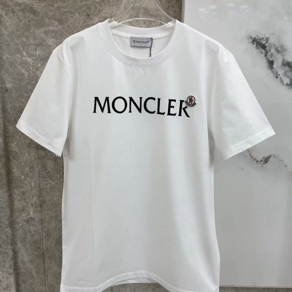 T-Shirt Moncler Blanc Signature