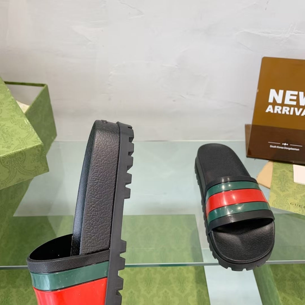 Claquettes Gucci Premium Web Stripe