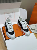 Sneakers Hermès Premium Noir & Blanc – Style Luxe Casual