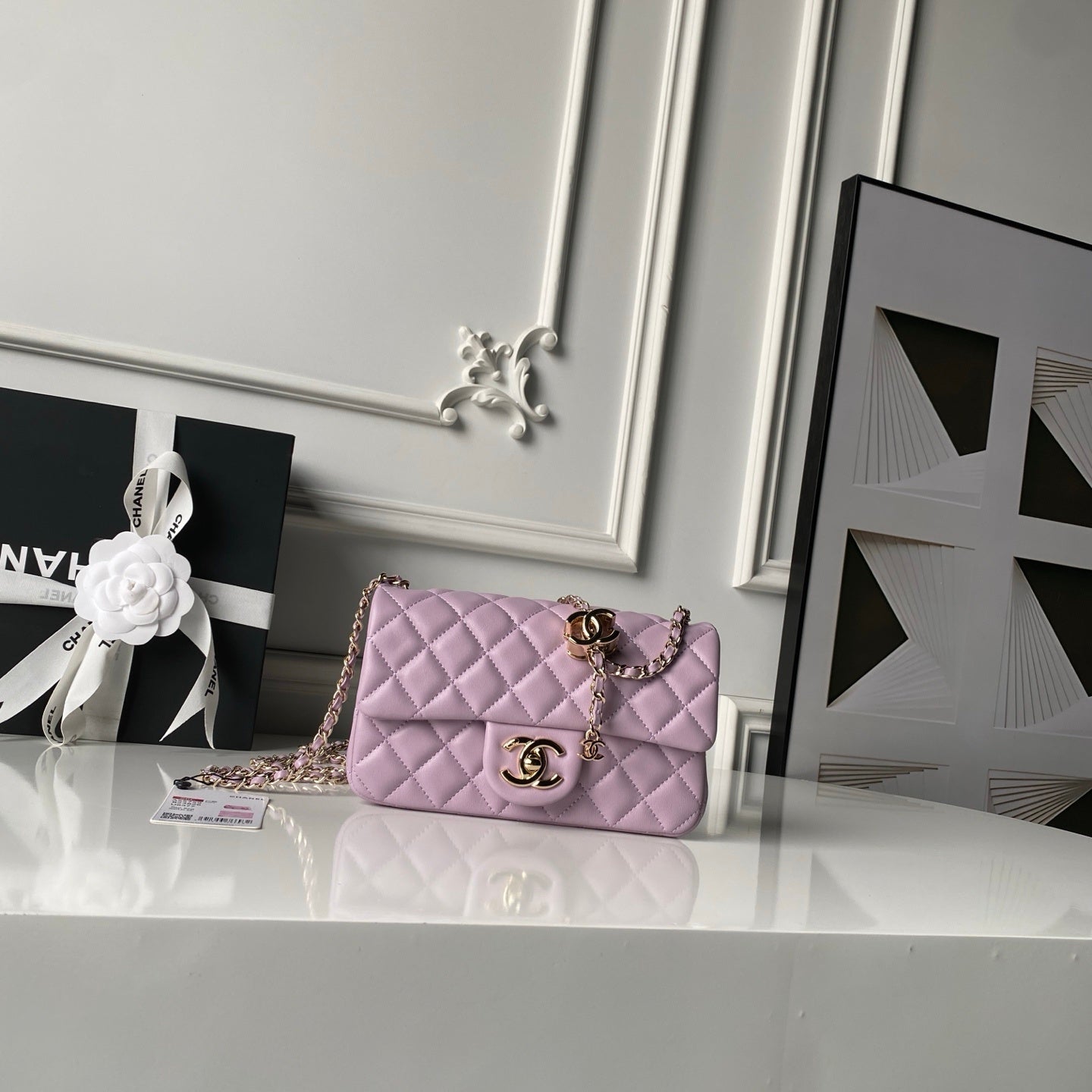 Sac Chanel Classique Matelassé Gold Edition – Rose, Blanc & Camel