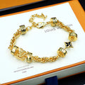 Bracelet Premium Doré Monogram Élégance
