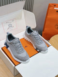 Sneakers Hermès Premium Gris Clair – Luxe & Confort