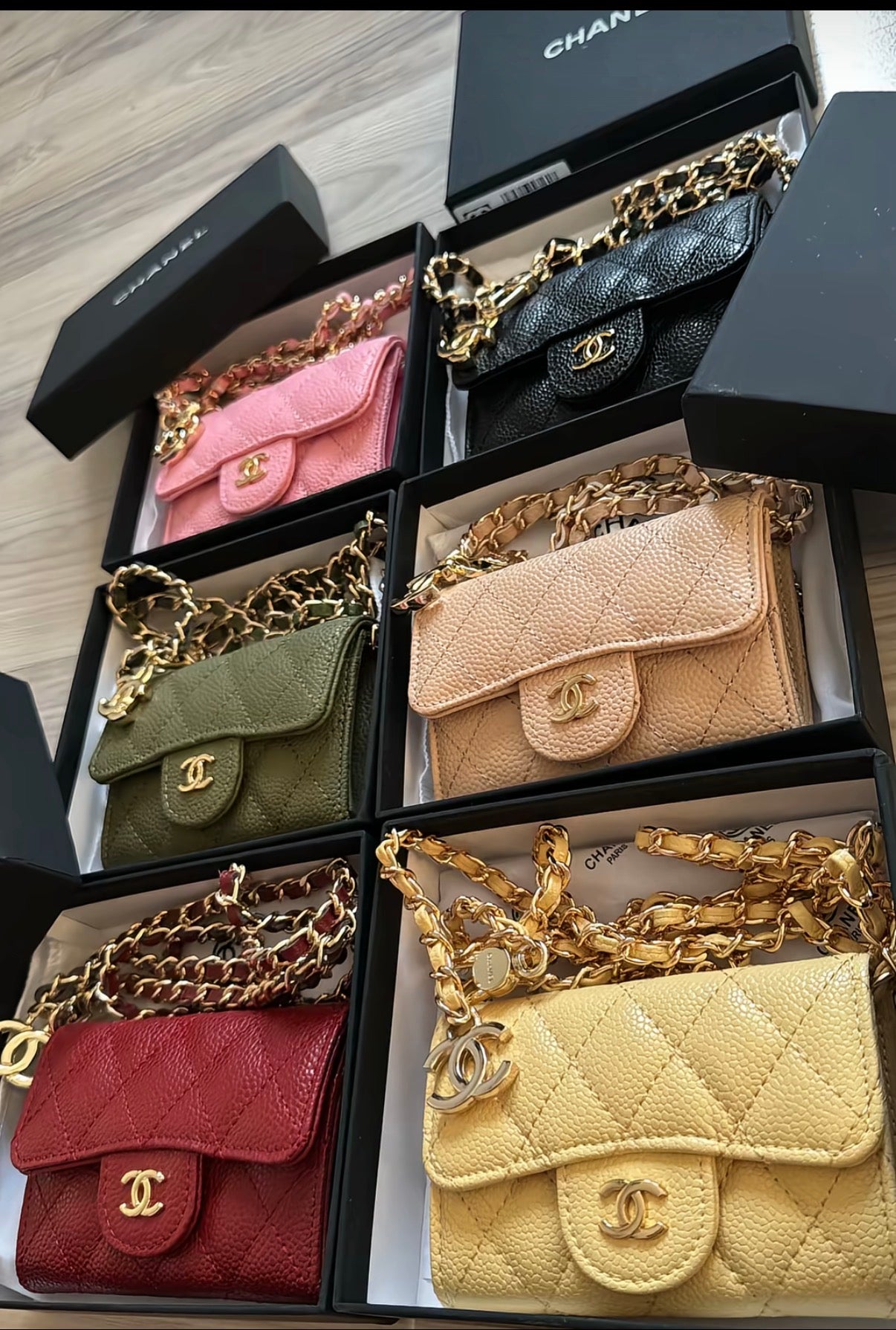 Mini Sac Chanel Premium Chaîne Gold – Collection Multicolore