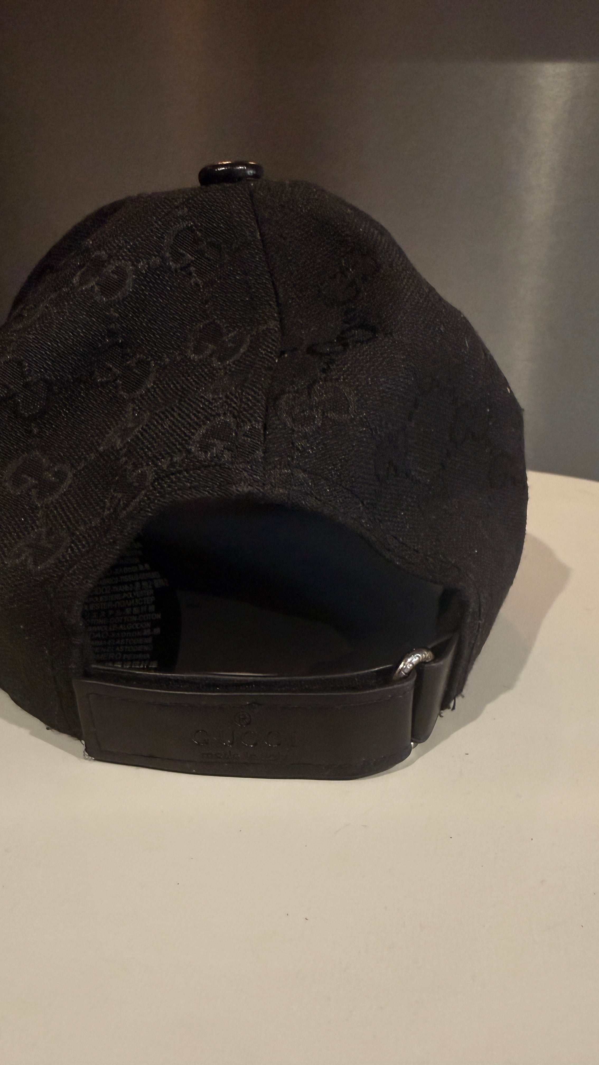 Casquette Gucci GG Noir – Bande Web Iconique