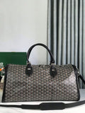 Sac de Voyage Luxe Monogram Gris – Style Goyard – Grande Capacité