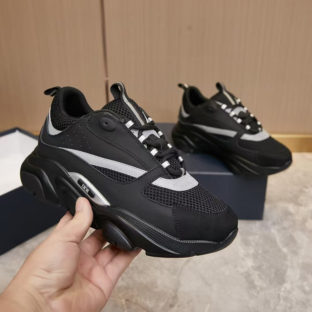 Sneakers Premium Noir & Argent – Style Urbain Luxe